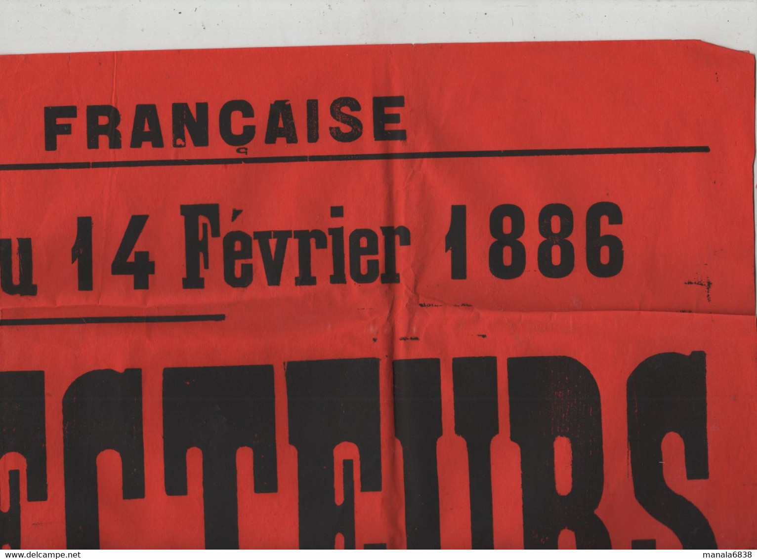 Aux Electeurs De L'Ardèche 1886 Boissy D'Anglas Clauzel Deguilhem Fougeirol Saint Prix Vielfaure - Plakate