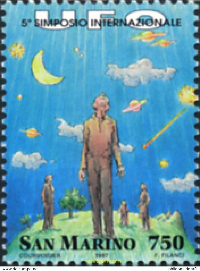 141495 MNH SAN MARINO 1997 SYMPOSIUM INTERNACIONAL DE UFOLOGIA - Gebruikt