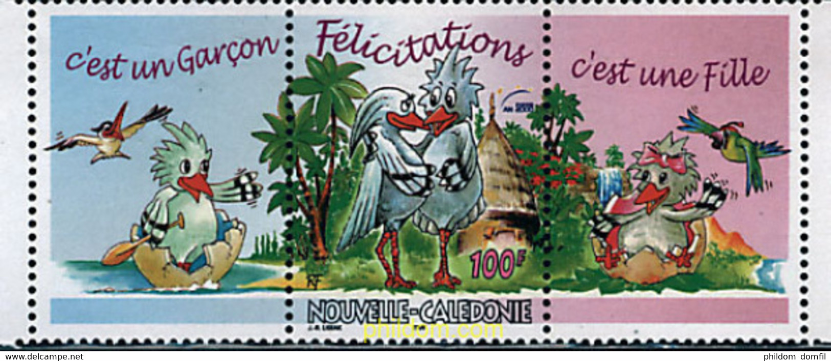 105508 MNH NUEVA CALEDONIA 2000 FELICITACIONES - Usados