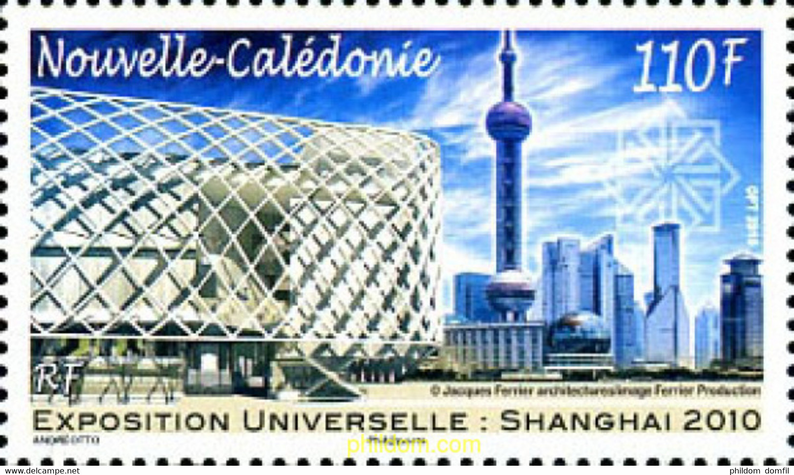 255041 MNH NUEVA CALEDONIA 2010 EXPOSICION UNIVERSAL 2010 EN SHANGHAI - Usados