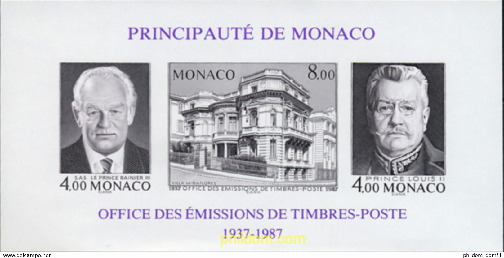 20860 MNH MONACO 1987 EXPOSICION FILATELICA INTERNACIONAL EN MONTECARLO - Otros & Sin Clasificación