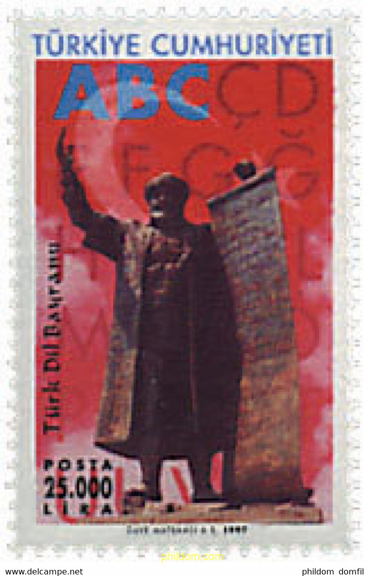 30900 MNH TURQUIA 1997 DIA DE LA LENGUA TURCA - Collezioni & Lotti