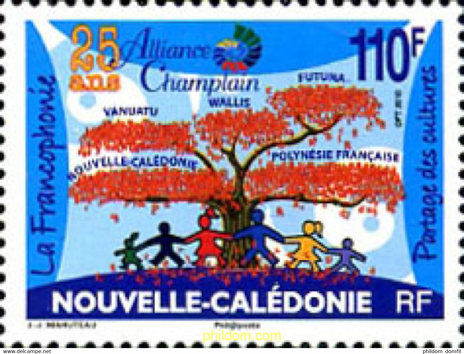248290 MNH NUEVA CALEDONIA 2010 25 ANIVERSARIO DE LA ALIANZA CHAMPLAIN - Used Stamps