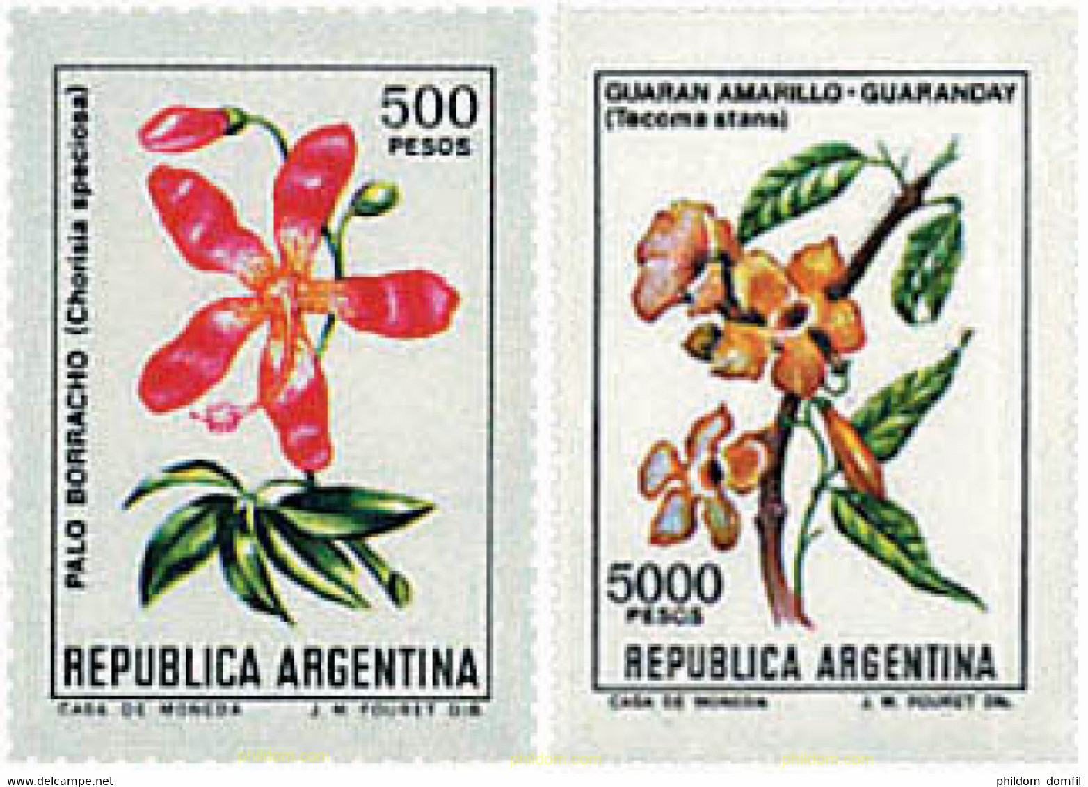 300738 MNH ARGENTINA 1982 FLORES ARGENTINAS - Gebruikt