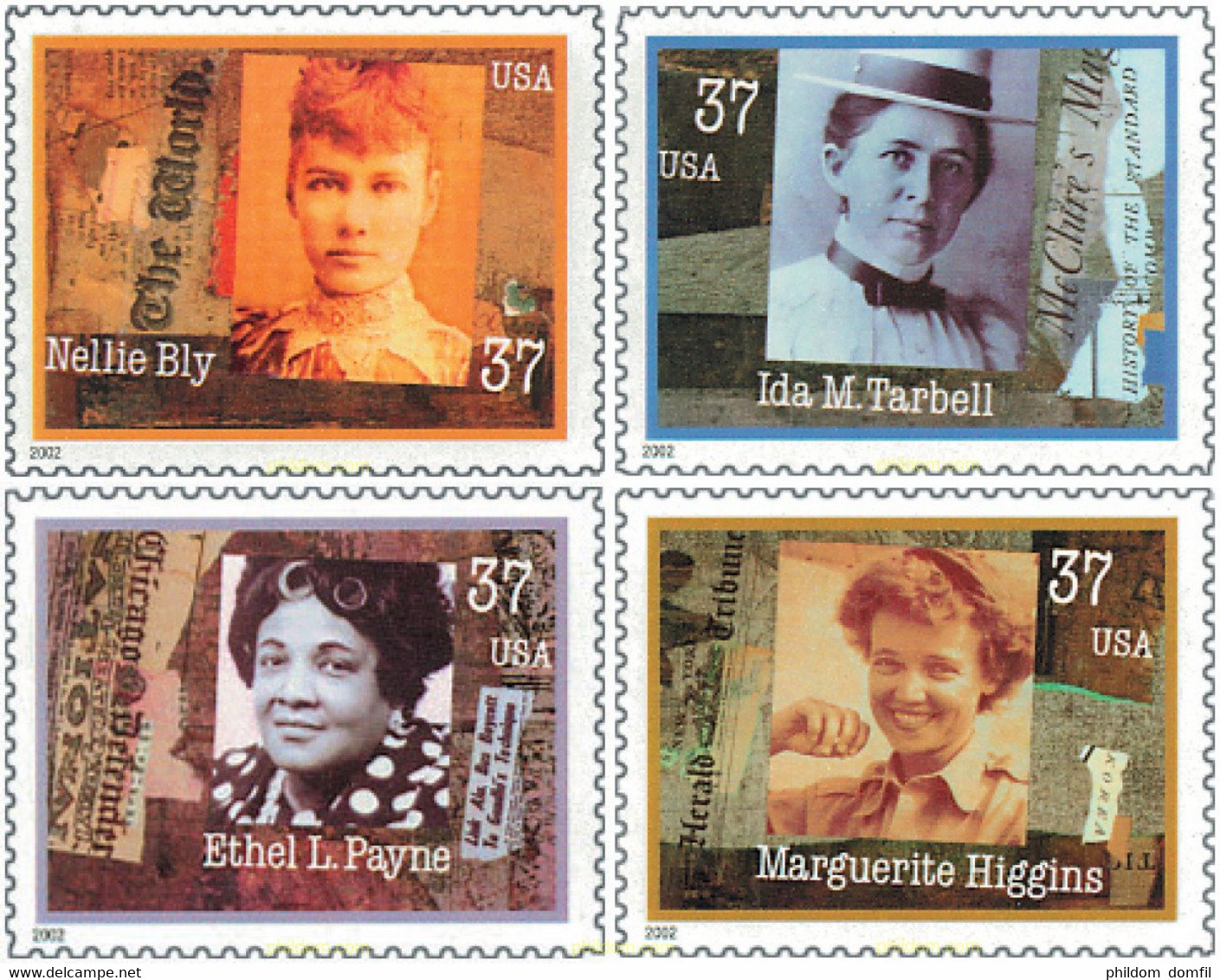 101582 MNH ESTADOS UNIDOS 2002 MUJERES PERIODISTAS - Used Stamps