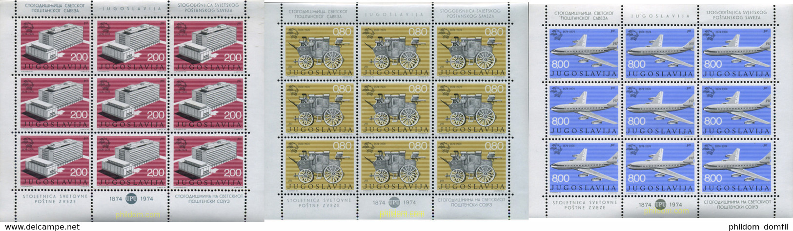 294209 MNH YUGOSLAVIA 1974 CENTENARIO DE LA UPU - Colecciones & Series