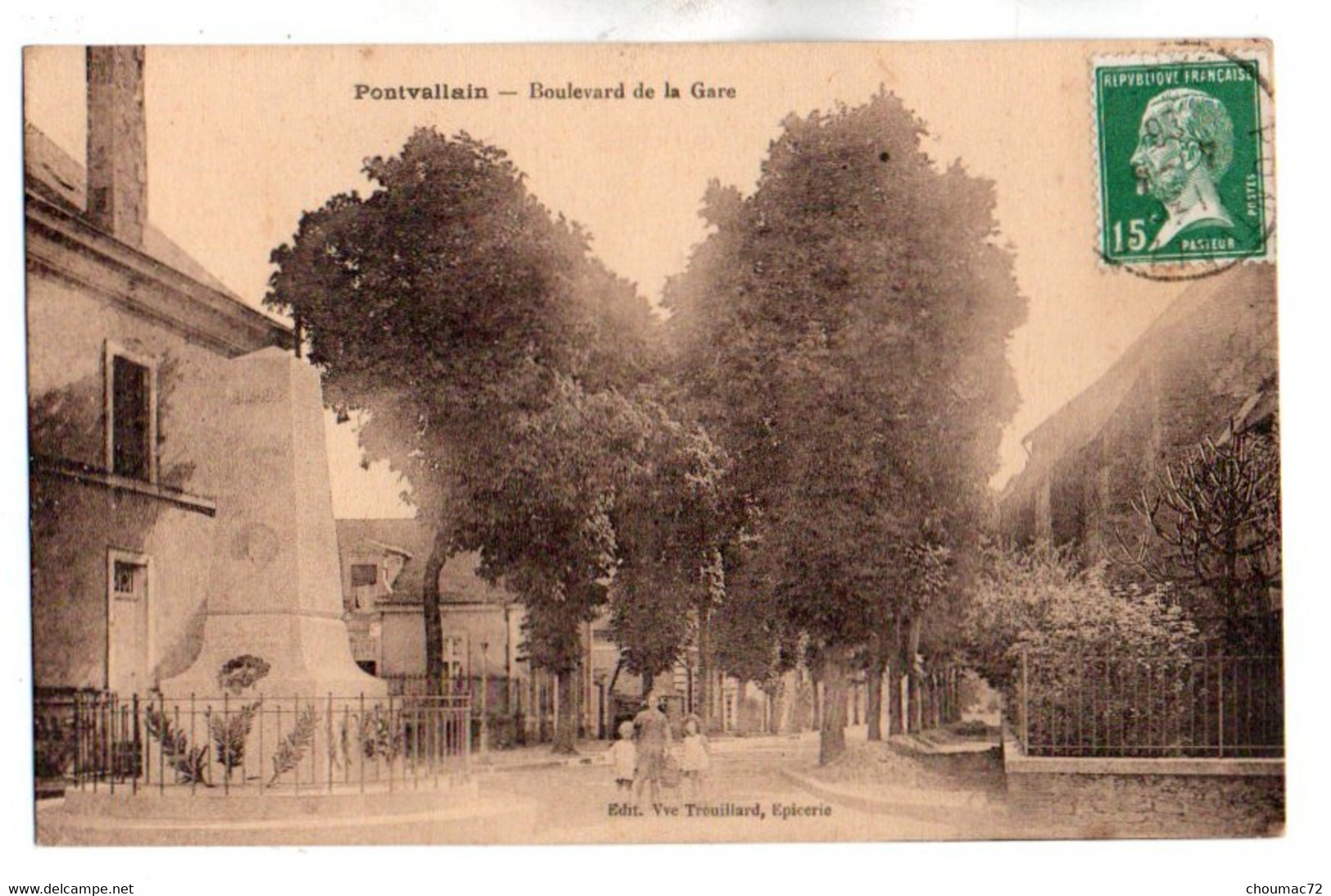 (72) 2378, Ponvallain, Trouillard, Boulevard De La Gare, Monument - Pontvallain