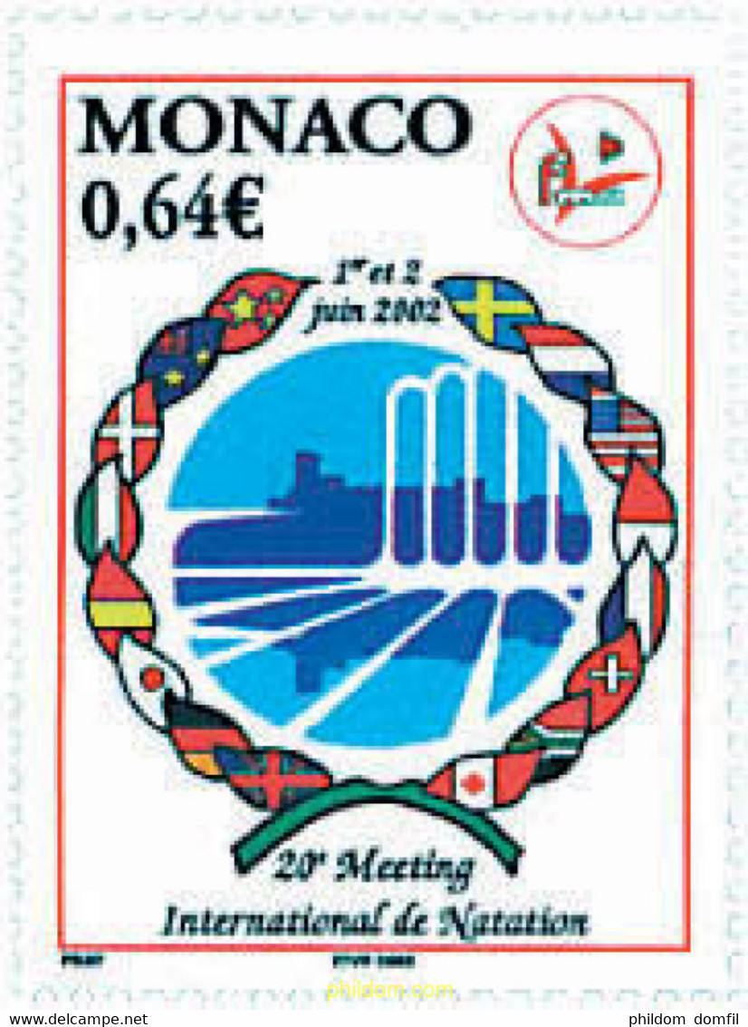 99079 MNH MONACO 2002 20 MEETING INTERNACIONAL DE NATACION - Otros & Sin Clasificación