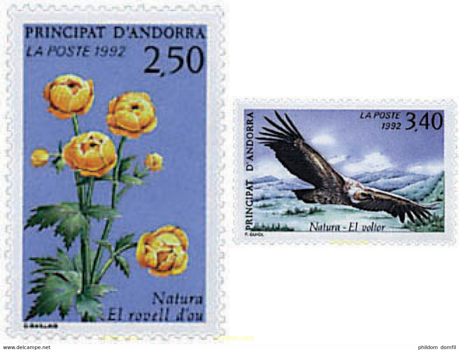 80490 MNH ANDORRA. Admón Francesa 1992 PROTECCION DE LA NATURALEZA - Collezioni