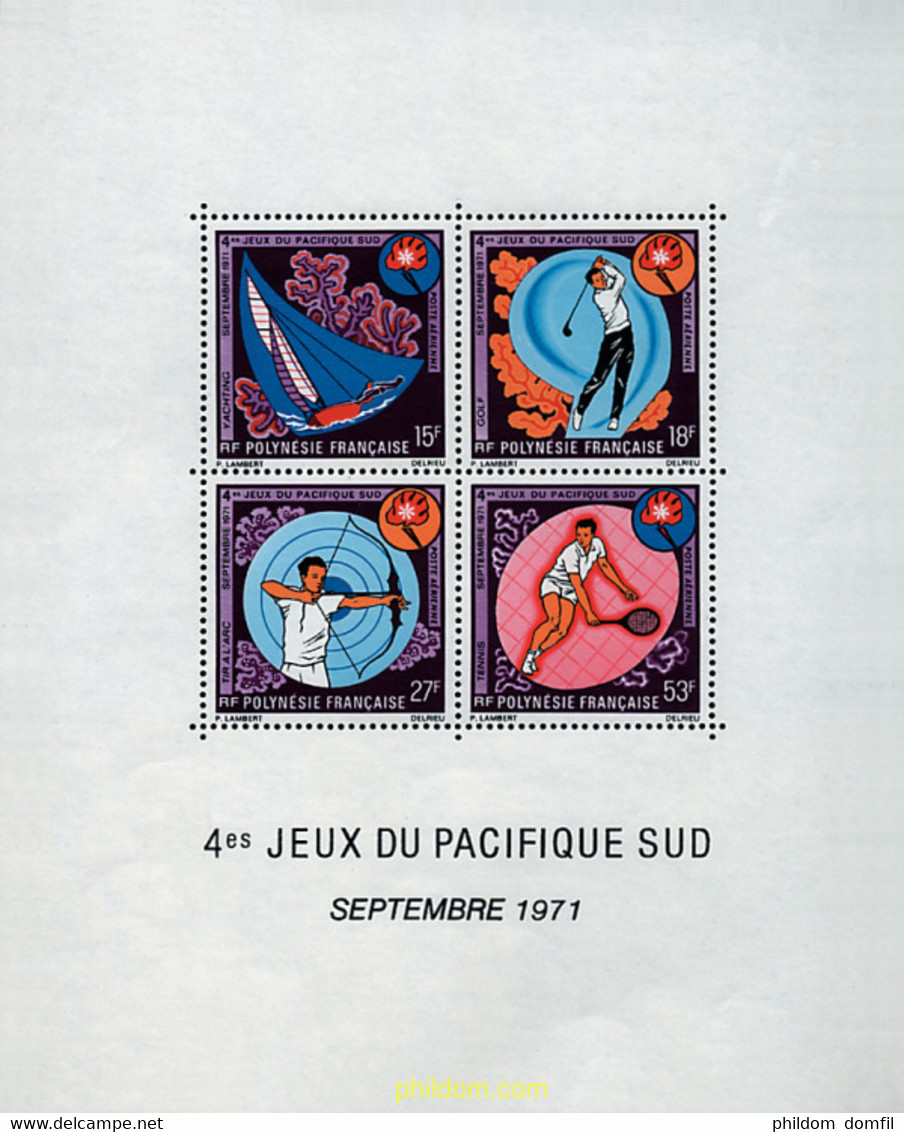43514 MNH POLINESIA FRANCESA 1971 4 JUEGOS DEL PACIFICO SUR - Used Stamps