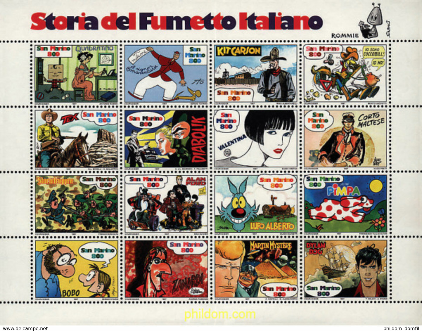 359979 MNH SAN MARINO 1997 HISTORIA DEL COMIC ITALIANO - Used Stamps