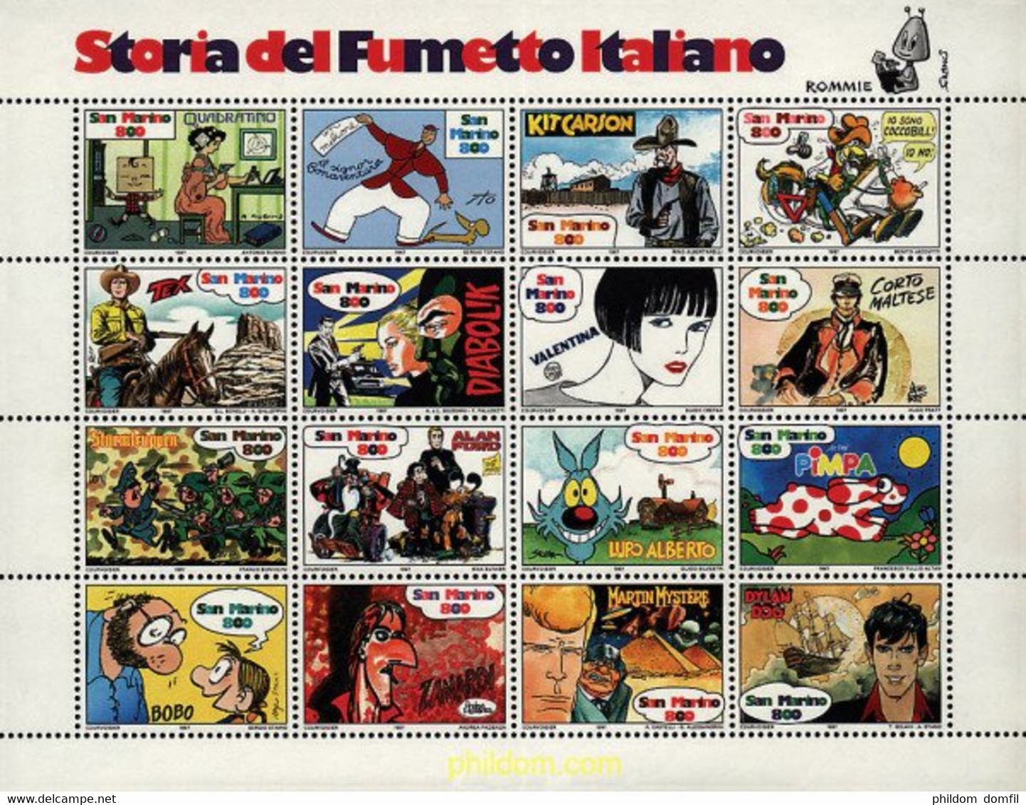 359979 MNH SAN MARINO 1997 HISTORIA DEL COMIC ITALIANO - Gebraucht