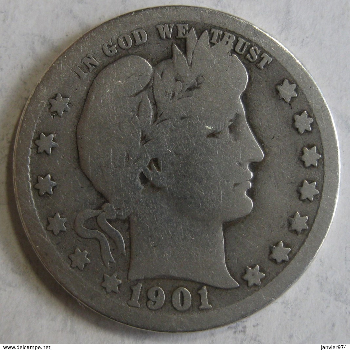 Etats-Unis . Quarter Dollar 1901 O New Orleans . Barber , En Argent - 1892-1916: Barber
