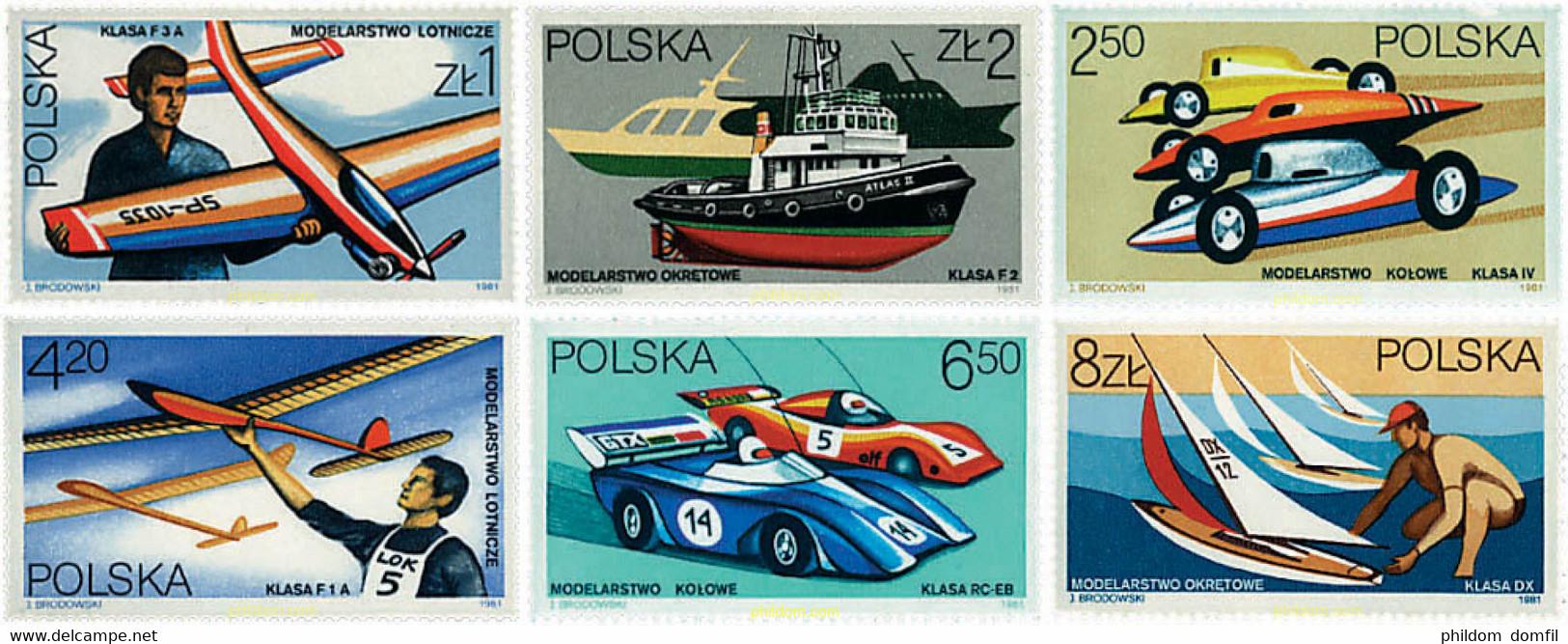 61701 MNH POLONIA 1981 MODELISMO - Ohne Zuordnung