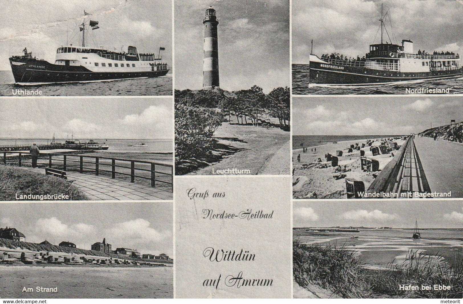 Wittdün Auf Amrum, 7-Bilderkarte Gelaufen - Nordfriesland