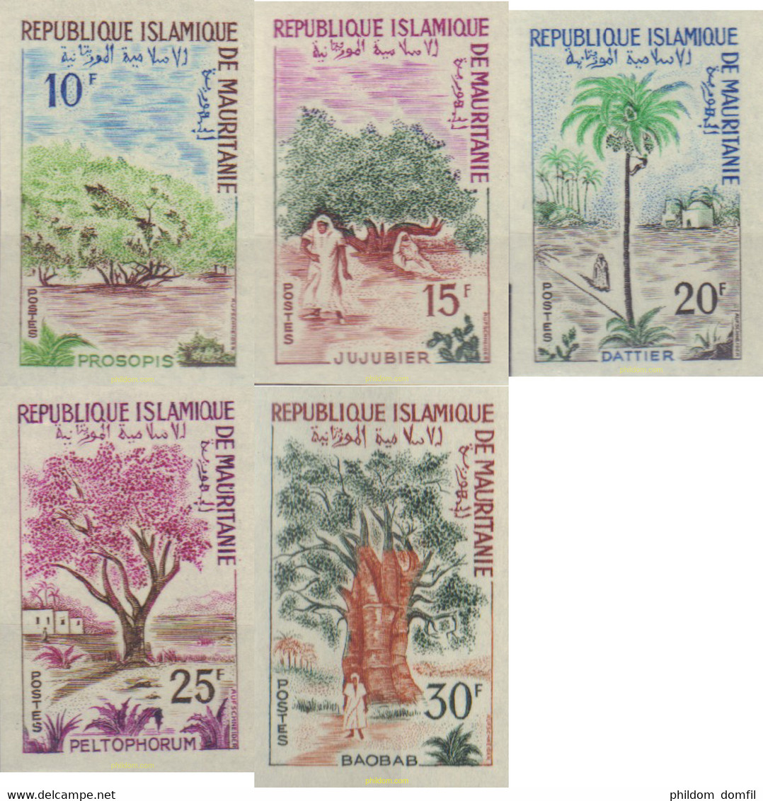 594543 MNH MAURITANIA 1967 ARBOLES DIVERSOS - Mauritanie (1960-...)