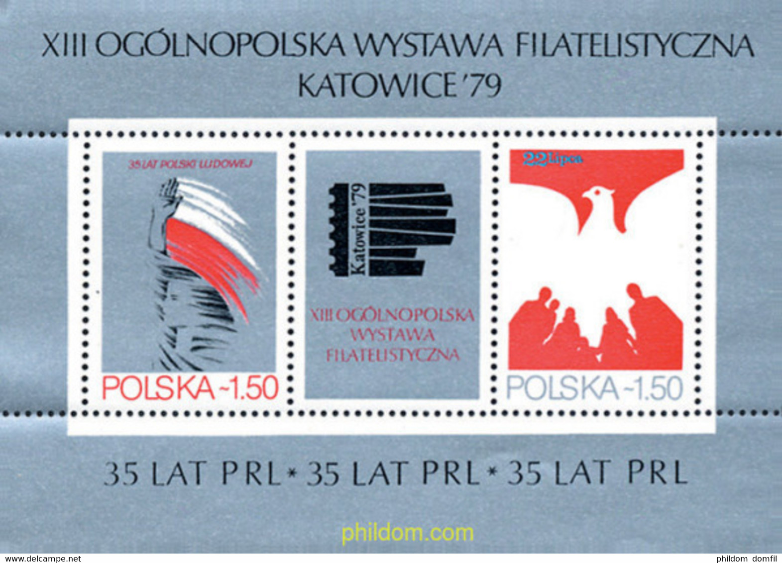 156127 MNH POLONIA 1979 KATOWICE 79. EXPOSICION FILATELICA NACIONAL - Ohne Zuordnung