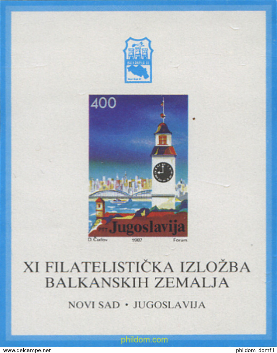 287398 MNH YUGOSLAVIA 1987 EXPOSICION FILATELICA INTERNACIONAL EN NOVI SAD - Collections, Lots & Séries