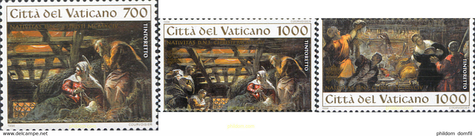 117099 MNH VATICANO 1994 NAVIDAD - Oblitérés