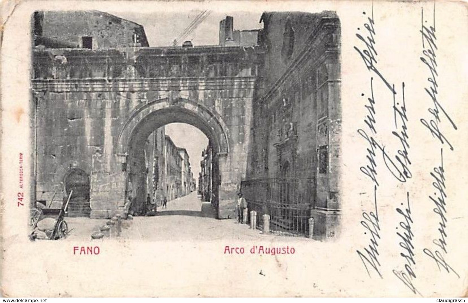 3545" FANO ( PESARO) ARCO D' AUGUSTO"  ANNI PRIMI DEL 900 - Fano