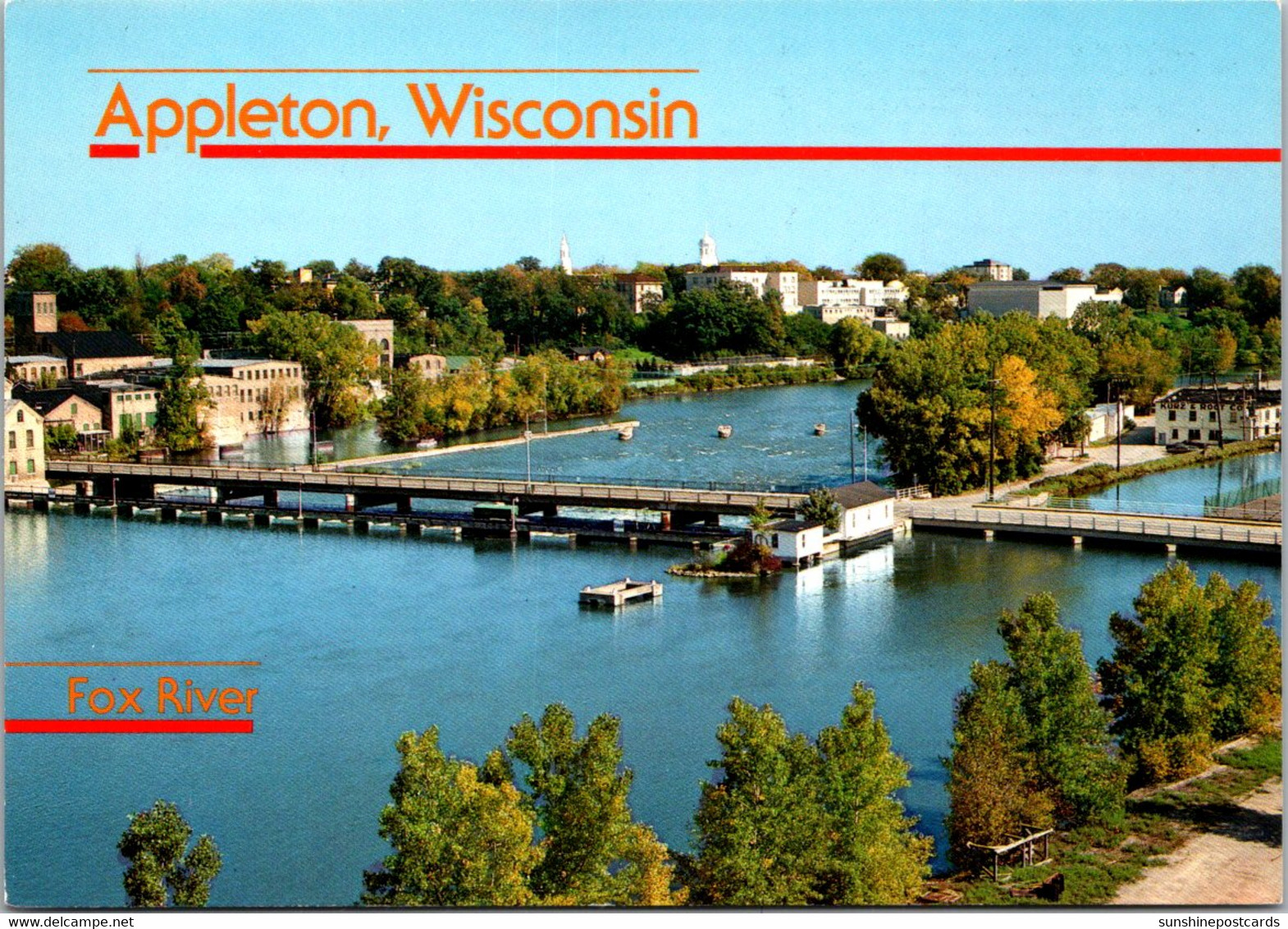 Wisconsin Appleton Showing Fox River - Appleton