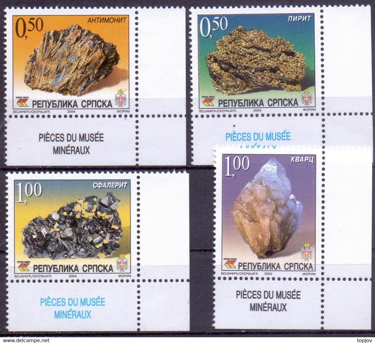 BOSNIA - R. SRPSKA - MINERALES - STONES - **MNH - 2004 - Minéraux