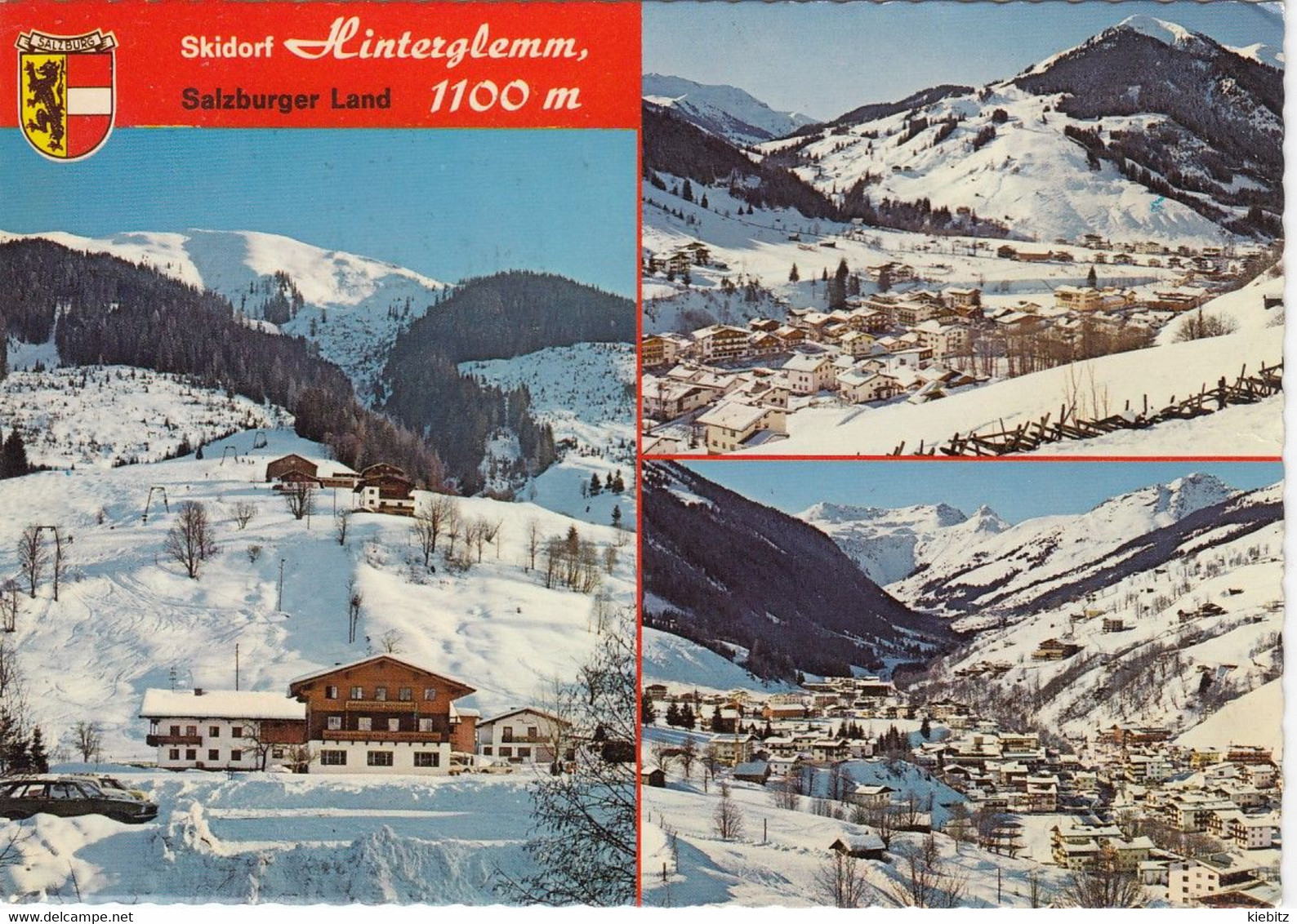 SBG-Saalbach - 3 Bildkarte  Gelaufen 1974 - Saalbach