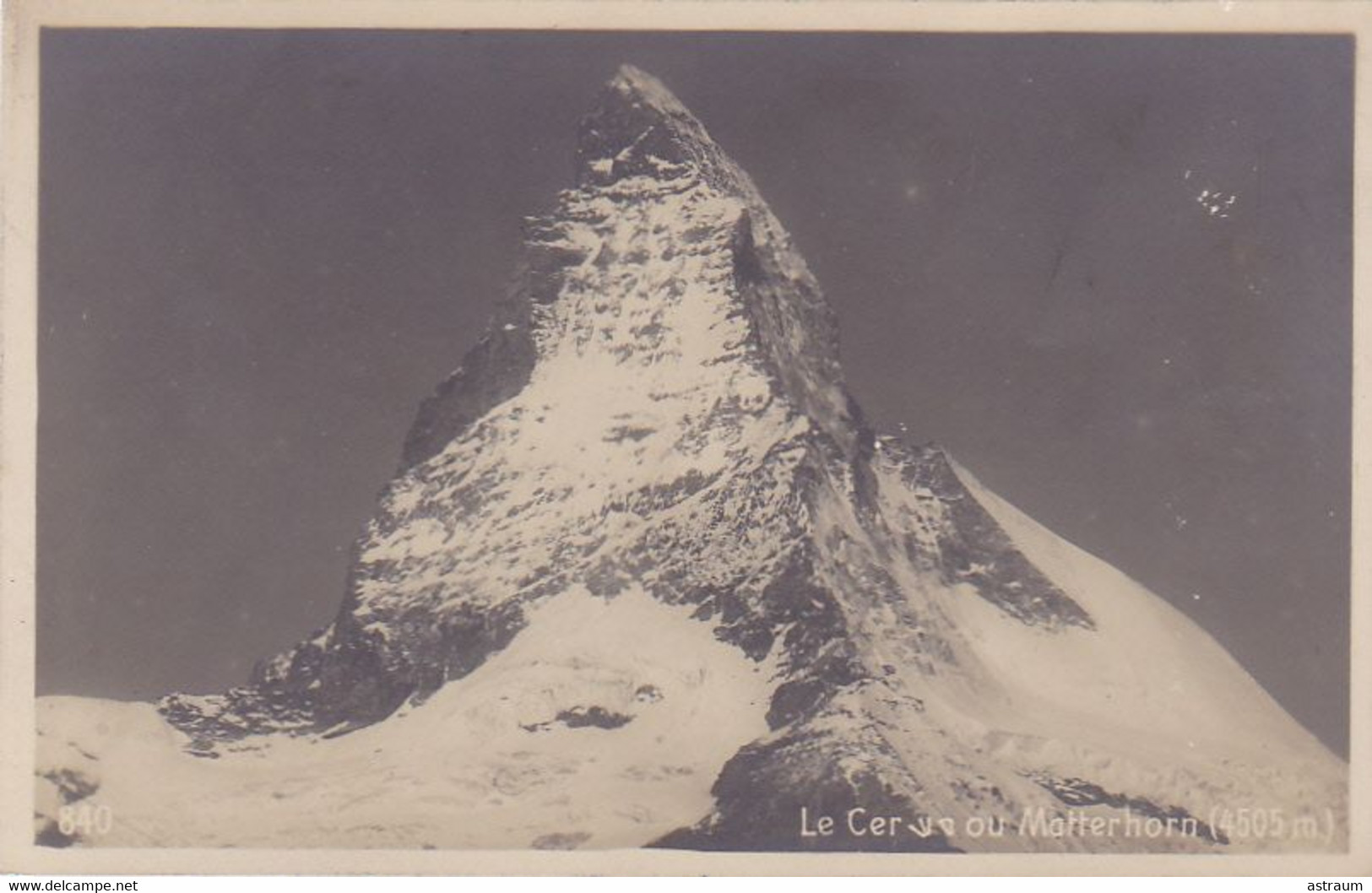 Cpa / Carte Photo-sui- Le Cervin Ou Matterhorn - Bromure H. Martin Zofingen N°840 - Saint-Martin