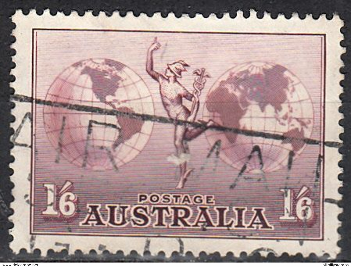 AUSTRALIA   SCOTT NO C5  USED  YEAR 1937   PERF 13.5 X 14 - Used Stamps