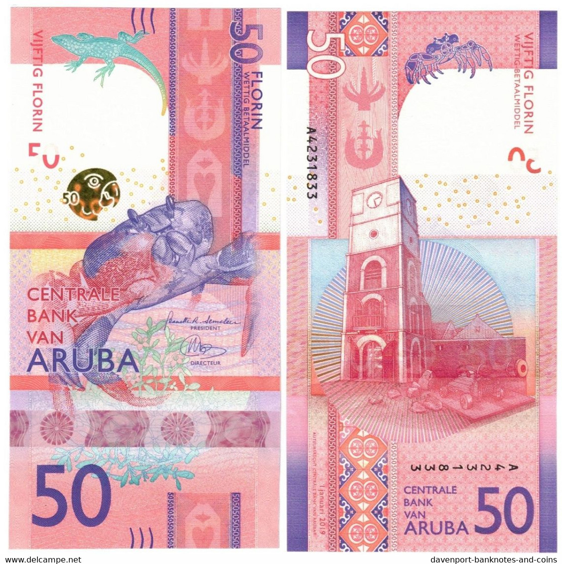 Aruba 50 Florin 2019 UNC - Aruba (1986-...)