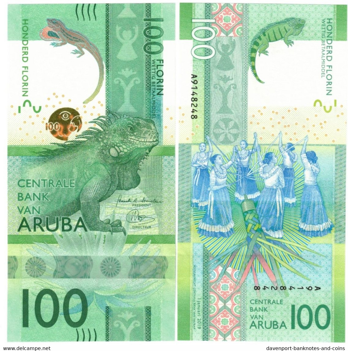 Aruba 100 Florin 2019 UNC - Aruba (1986-...)