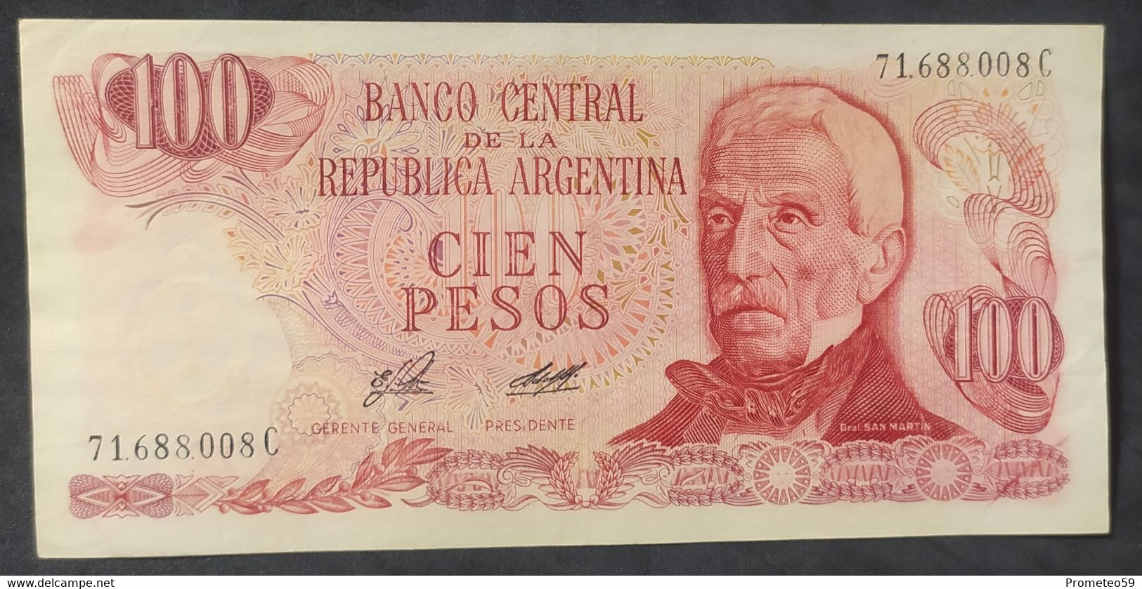 Argentina – Billete Banknote De $100 Ley 18.188 – Serie C – Año 1977 - Argentine