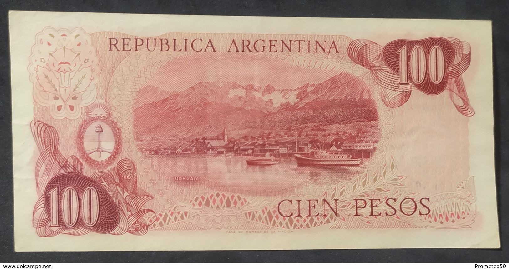 Argentina – Billete Banknote De $100 Ley 18.188 – Serie C – Año 1977 - Argentine