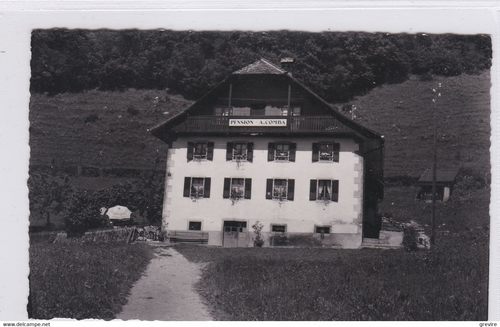 Les Sciernes D'Albeuve, Pension Comba. Carte-photo - Albeuve