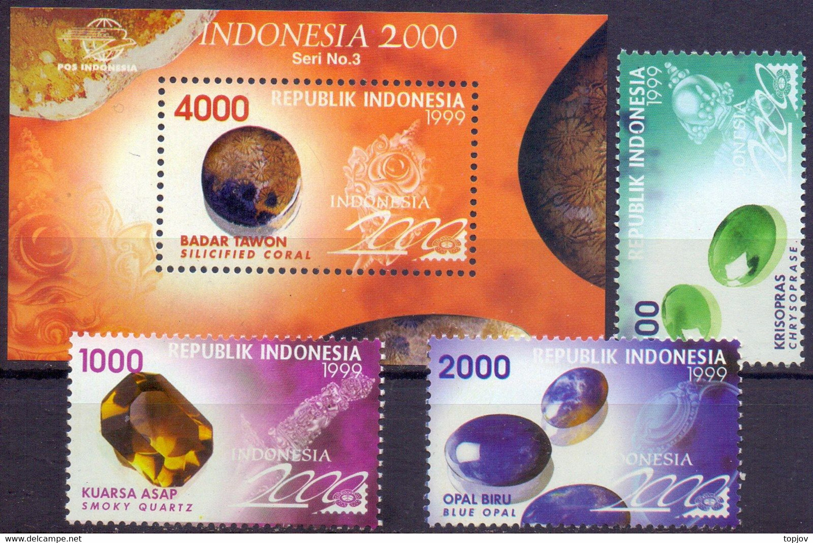 INDONESIA - MINERALES - GEMSTONES - **MNH - 1999 - Minéraux