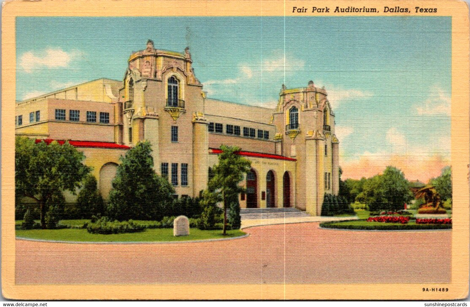 Texas Dallas Fair Park Auditorium Curteich - Dallas