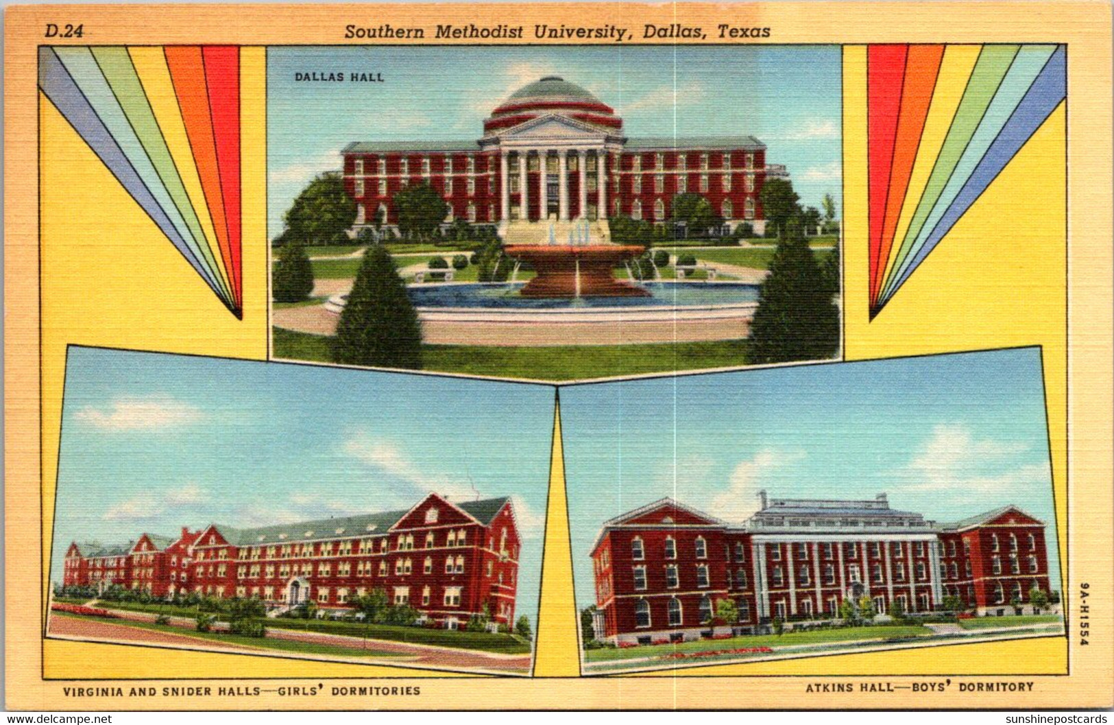 Texas Dallas Southern Methodist University Multi View Curteich - Dallas