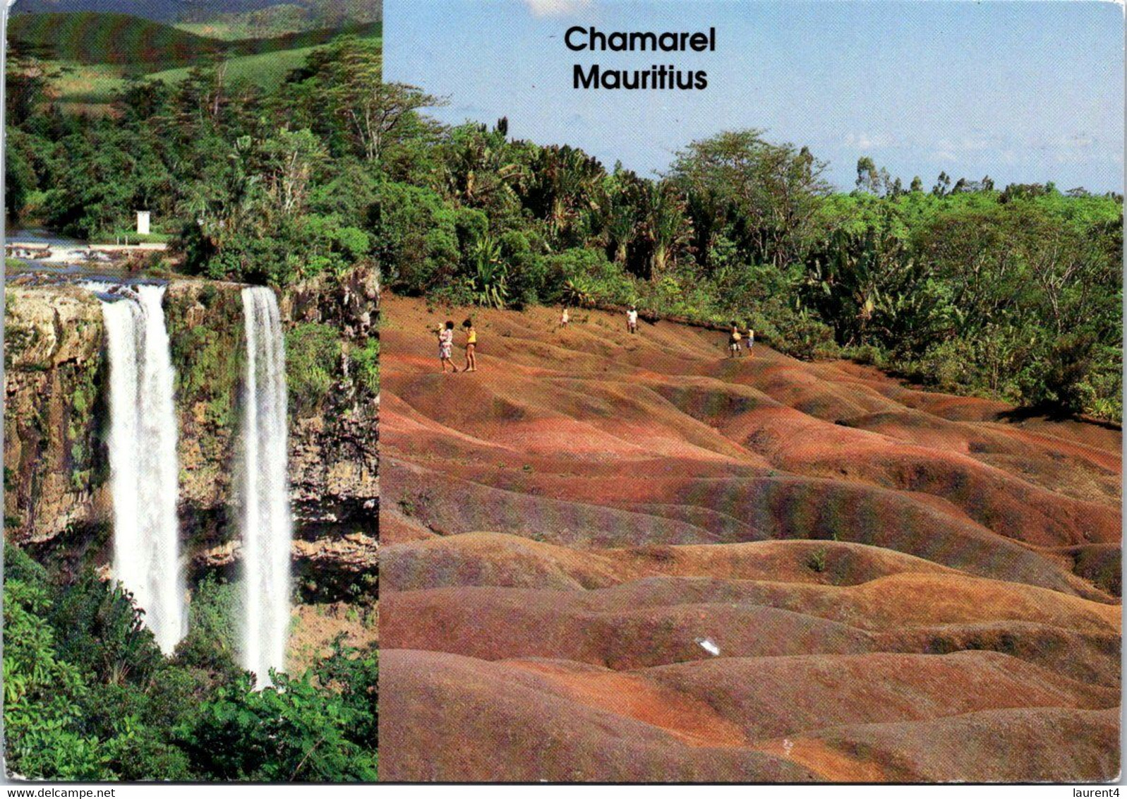 (1 Oø 20) Mauritius / Ile Maurice (posted To France Butterfly Stamp)  CHAMAREL Colored Sands - Maurice