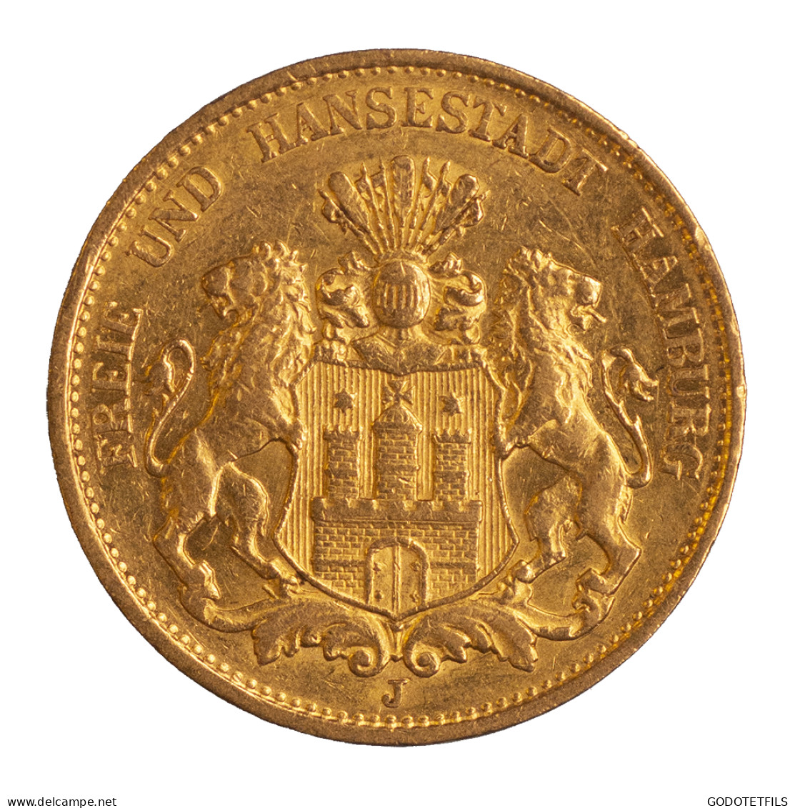 Allemagne-Ville Libre DHambourg 20 Mark 1894 Hambourg - 5, 10 & 20 Mark Gold