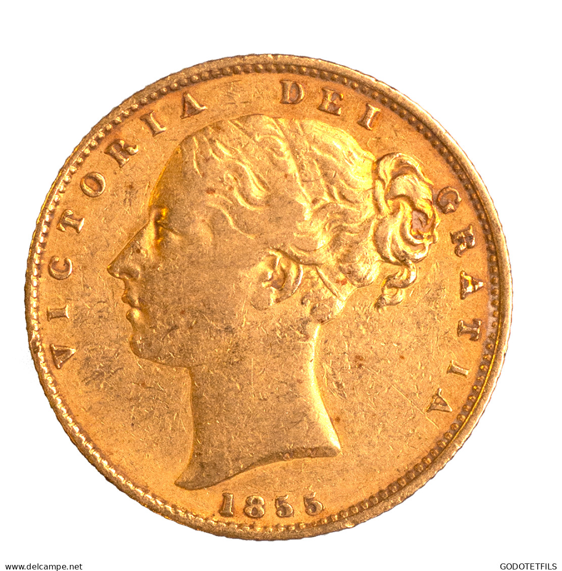 Royaume-Uni-Souverain Victoria 1855 Londres - 1 Sovereign