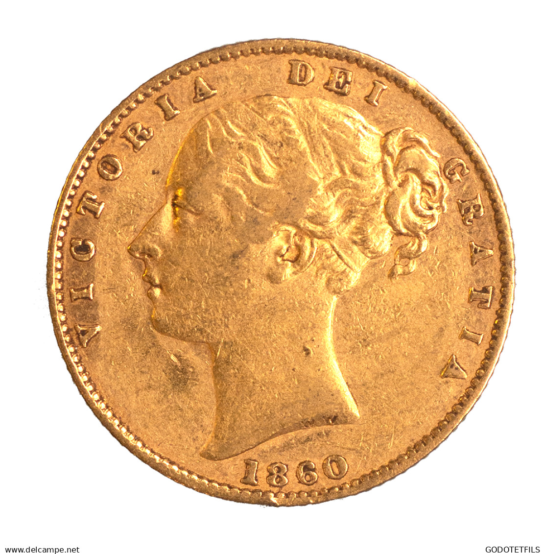 Royaume-Uni-Souverain Victoria 1860 Londres - 1 Sovereign