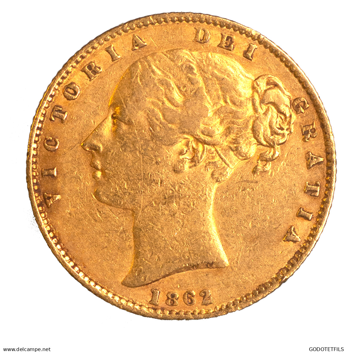 Royaume-Uni-Souverain Victoria 1862 Londres - 1 Sovereign