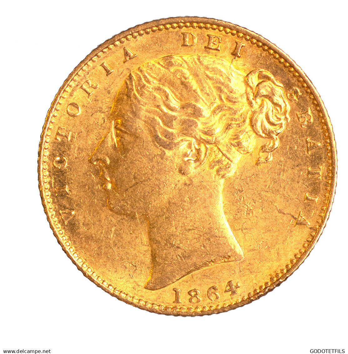 Royaume-Uni-Souverain Victoria 1864 - 1 Sovereign