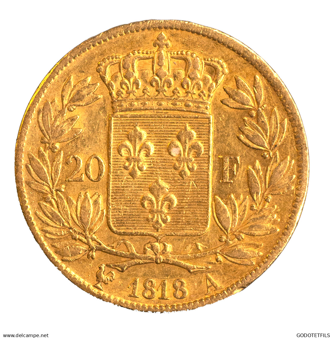 Louis XVIII-20 Francs 1818 Paris - 20 Francs (gold)