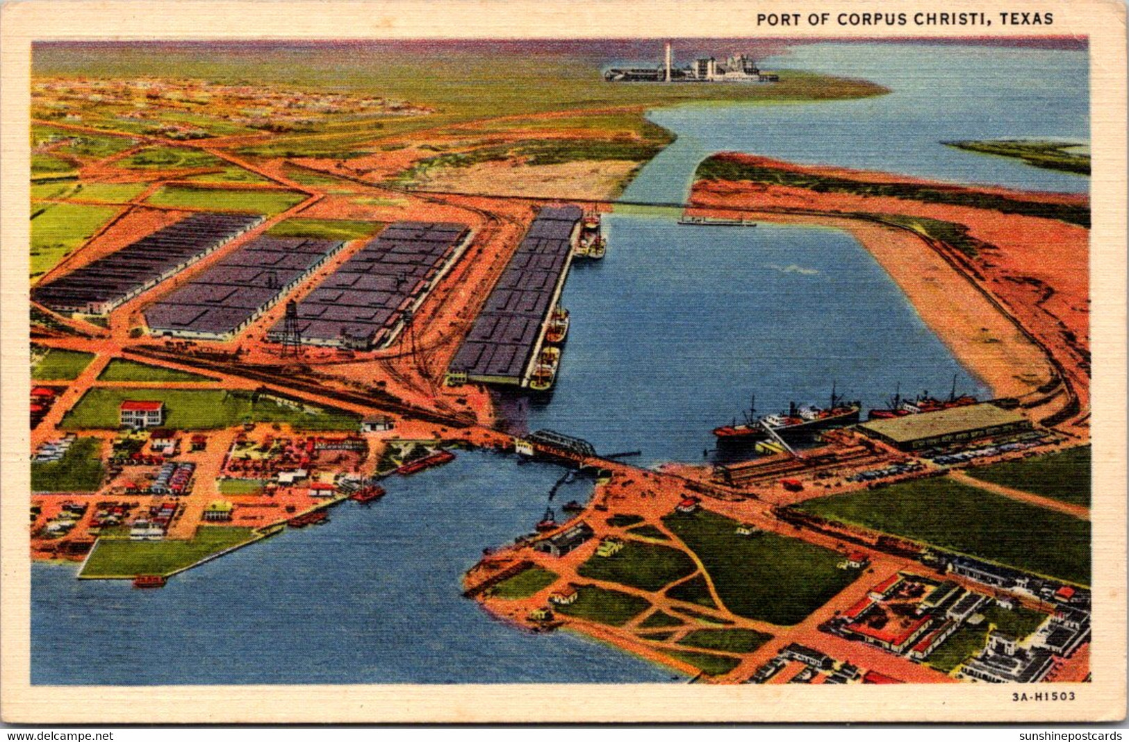 Texas Corpus Christi Aerial View Of The Port Curteich - Corpus Christi