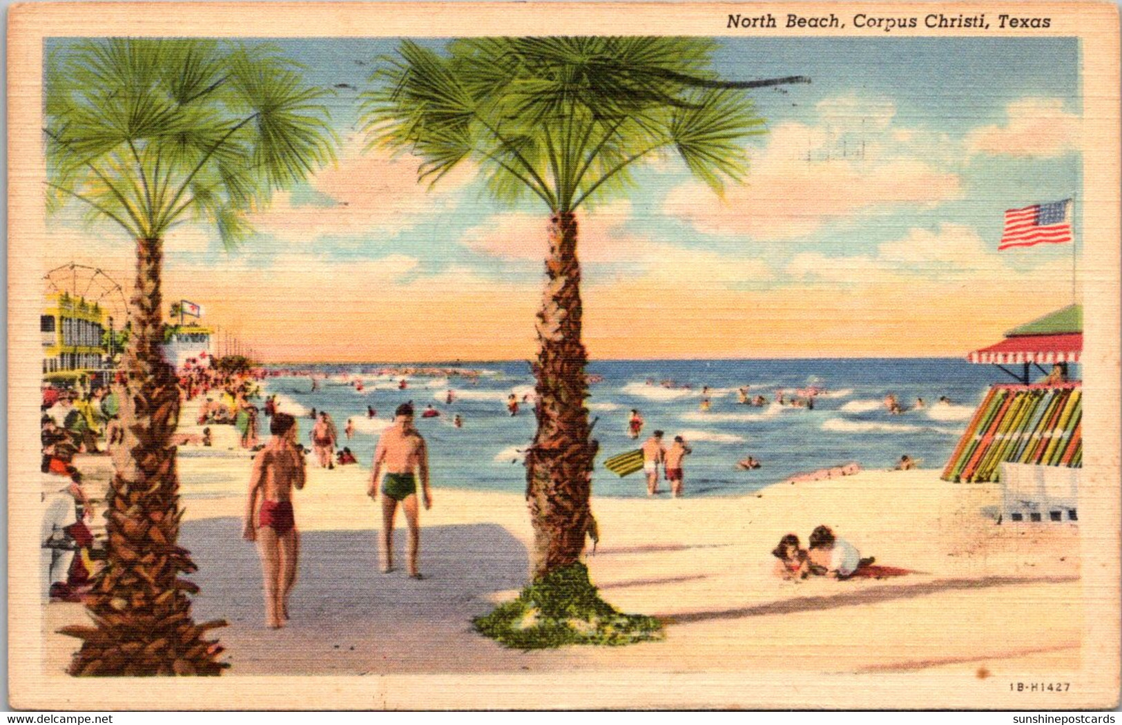 Texas Corpus Christi North Beach 1948 Curteich - Corpus Christi