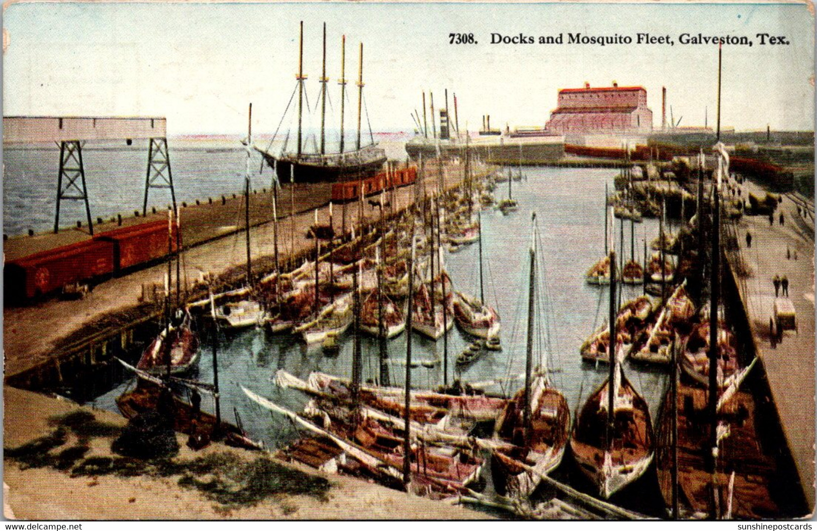 Texas Galveston Docks And Mosquito Fleet - Galveston