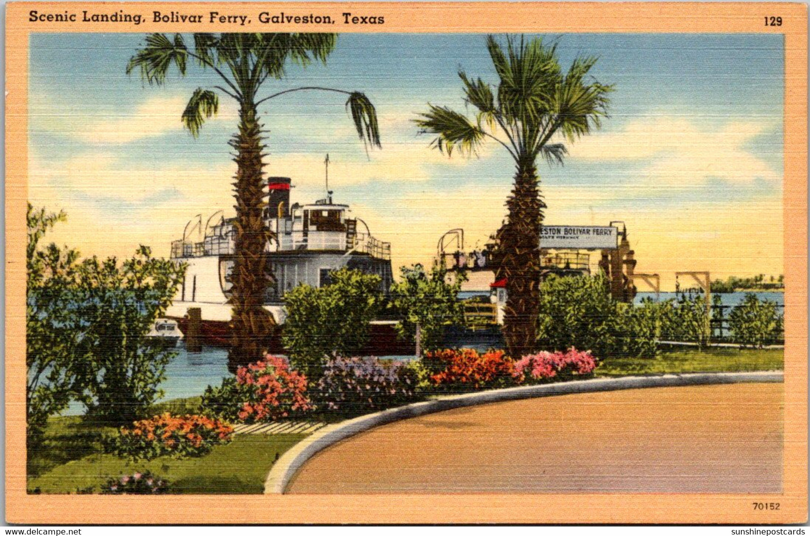 Texas Galveston Bolivar Ferry At Scenic Landing - Galveston