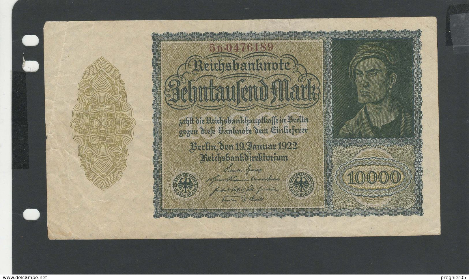 ALLEMAGNE - Billet 10000 Mark 1922 SUP/XF Pick-072 - 10000 Mark