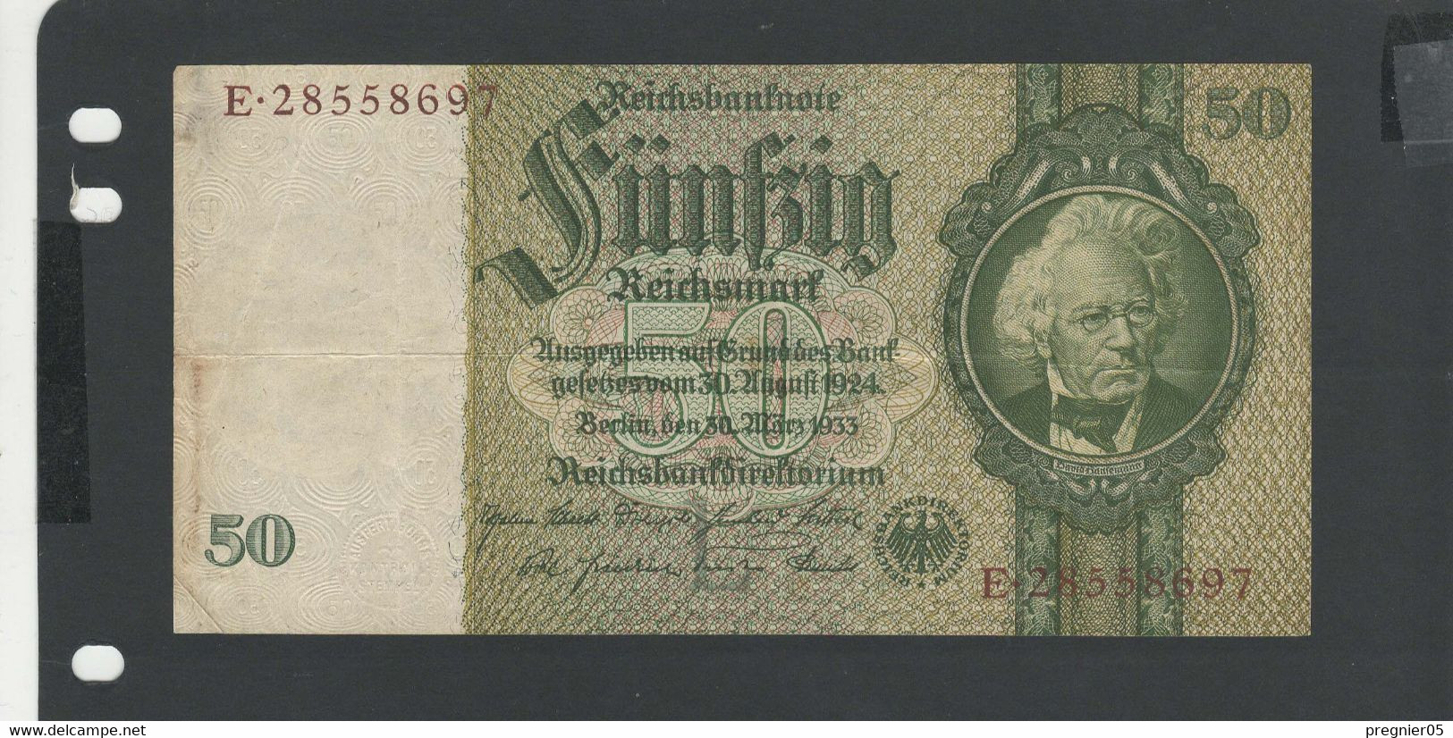 ALLEMAGNE - Billet 50 Mark 1933 TTB/VF Pick-182 - 50 Mark